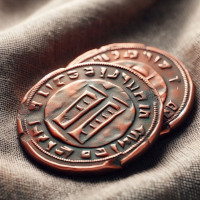 Two copper coins.